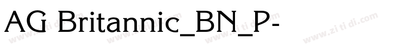 AG Britannic_BN_P字体转换
